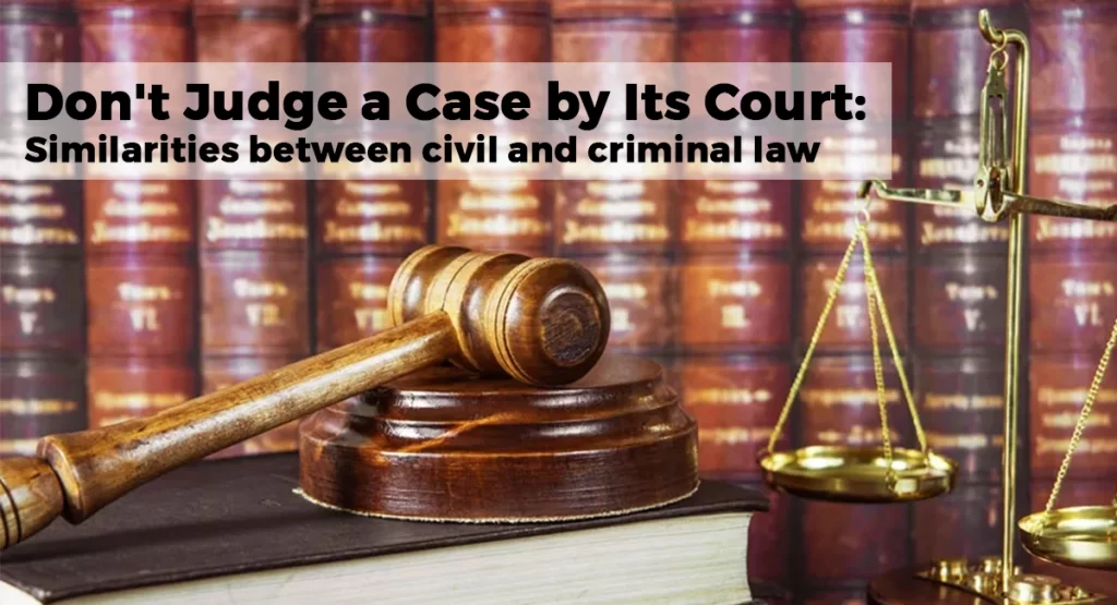 Don't Judge a Case by Its Court: Similarities between civil and criminal law